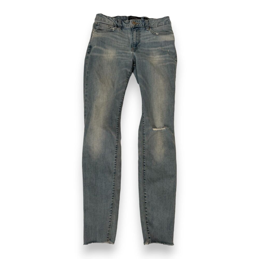Lucky Brand Women's Jeans Size 8 Sasha Super Skinny Light Wash Distressed